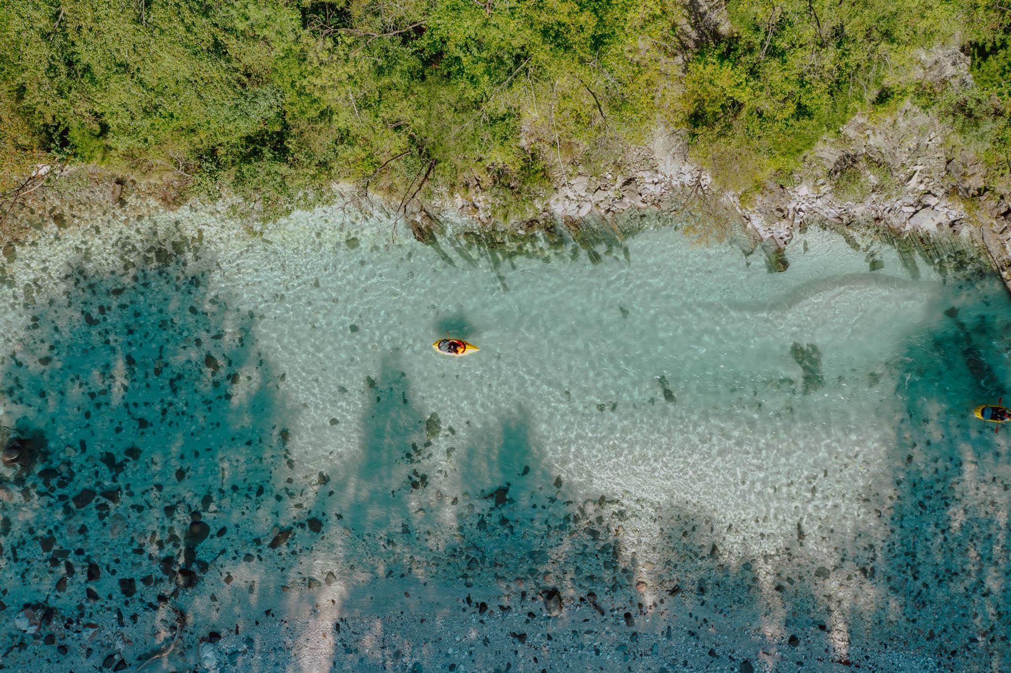 packraft trail slovenia from above soca