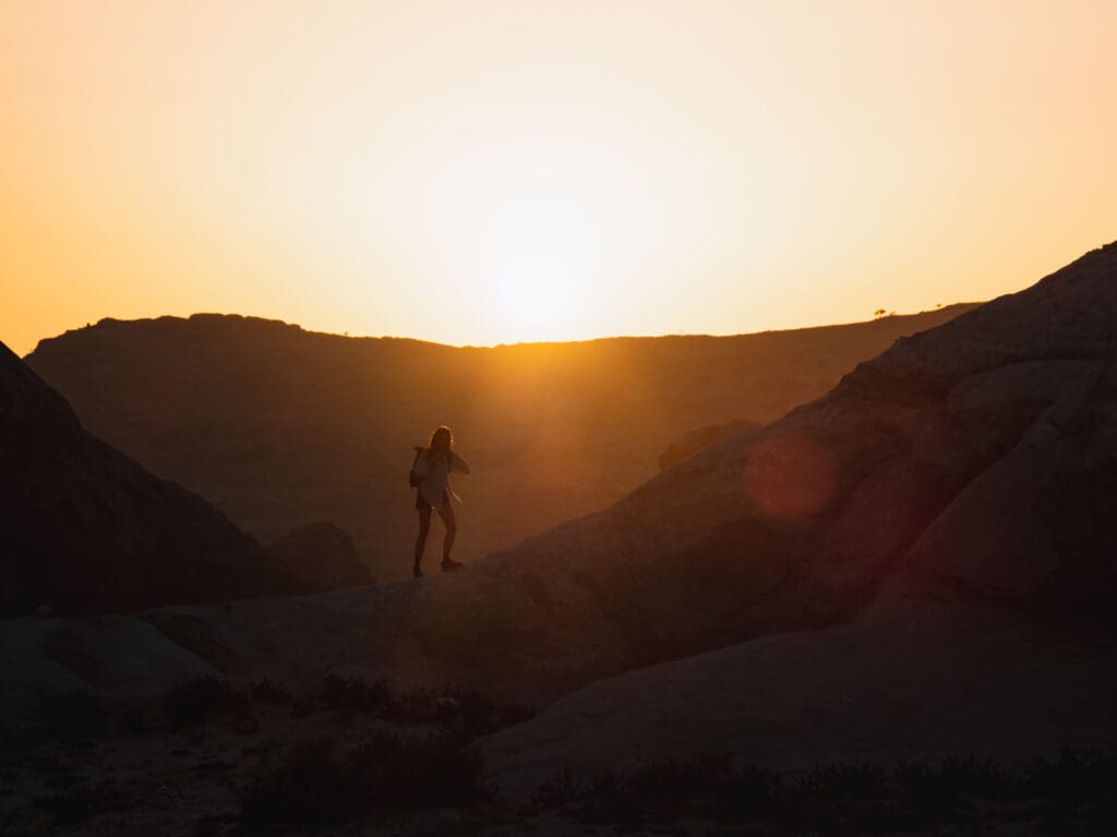 sunset tijdens reis in jordanië