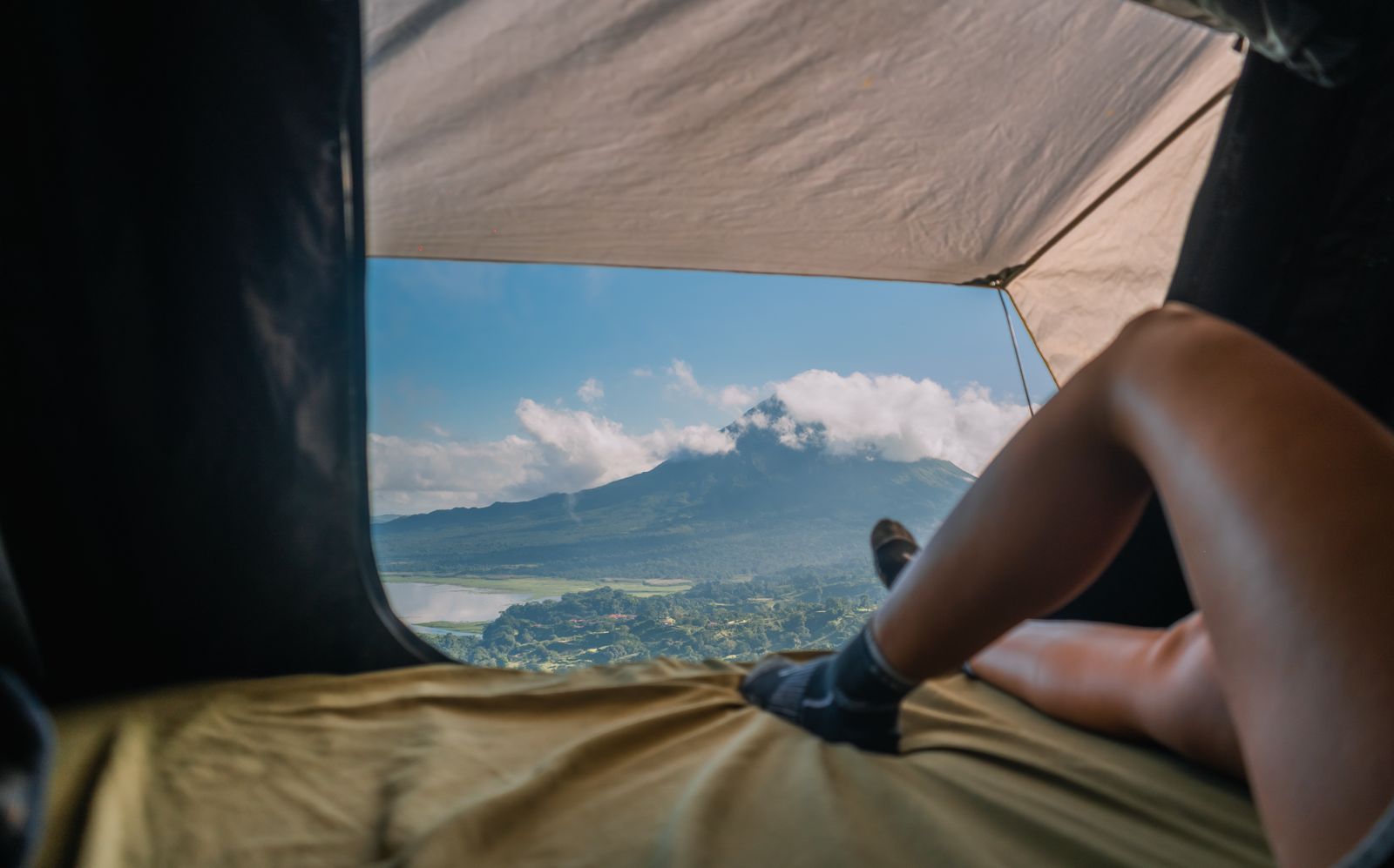 Rooftop tent view Costa Rica